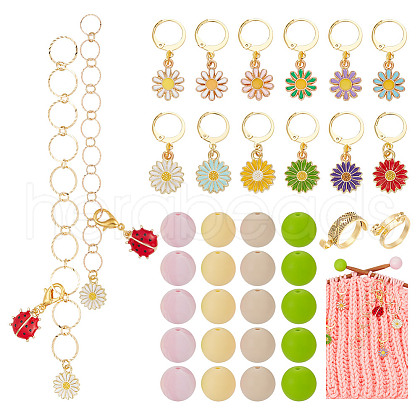 36Pcs Daisy DIY Knitting Tool Sets HJEW-NB00063-1