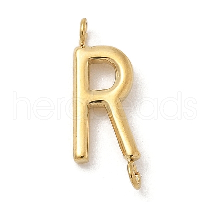 304 Stainless Steel Letter Connector Charms STAS-M108-01G-18-1