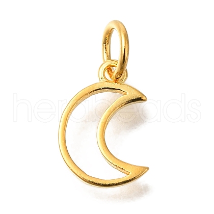 925 Sterling Silver Moon Outline Charms STER-G043-02B-G-1