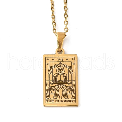Tarot Theme 304 Stainless Steel Pendant Nacklaces For Women STAS-S128-02G-1