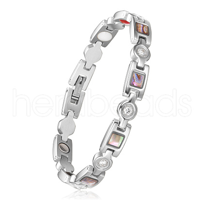 SHEGRACE Stainless Steel Panther Chain Watch Band Bracelets JB661A-1