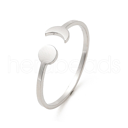 Non-Tarnish 304 Stainless Steel Open Cuff Rings X-RJEW-Q808-01A-P-1