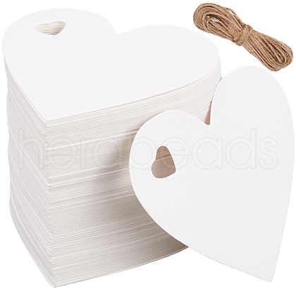 SOFPLATE 200Pcs Heart Paper Gift Tags CDIS-SP0001-14B-1