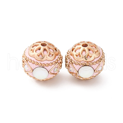 Handmade Resin Indonesia Round Beads IPDL-P005-06KCG-01-1