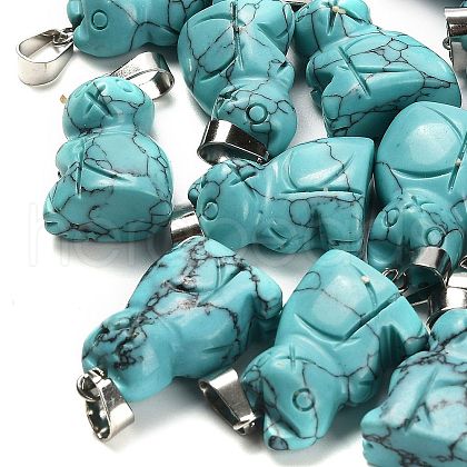 Synthetic Turquoise Pendants G-B127-08P-01-1