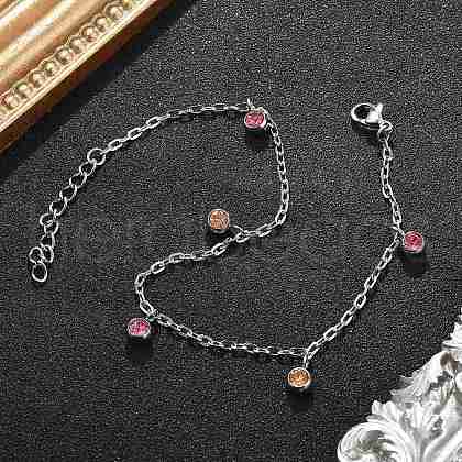304 Stainless Steel Rhinestone Bracelets BJEW-Q038-10P-1