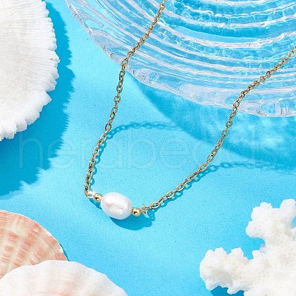 Mother's Day Jewellery Natural Cultured Freshwater Pearl Pendant Necklaces NJEW-JN05134-03-1