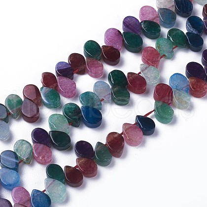 Dyed Natural Agate Beads Strands G-F595-A16-1