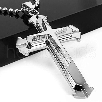 Cross Alloy Pendant Necklaces for Men FS-WG5CDA8-03-1