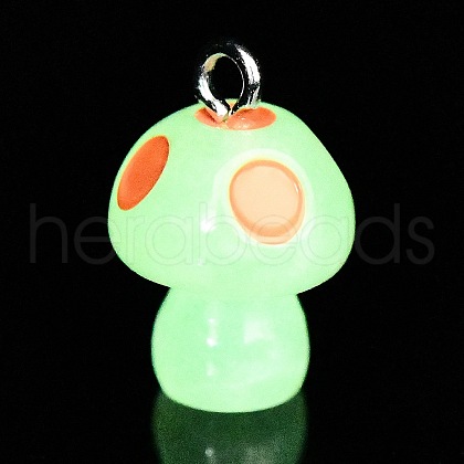 Spray Painted Luminous Resin Pendants RESI-A017-05D-1