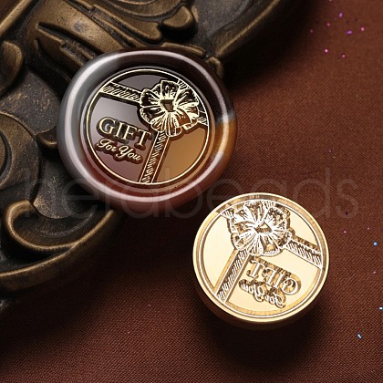 Gift Wax Seal Brass Stamp Heads AJEW-M038-01W-G-1