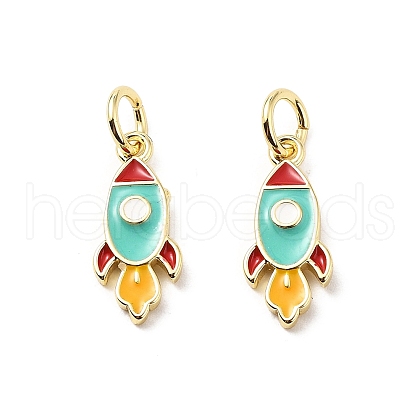 Brass Enamel Charms KK-L237-024G-01-1