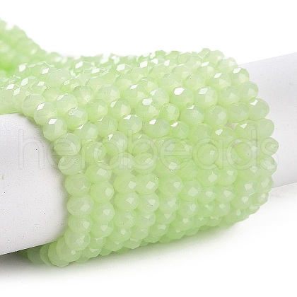 Baking Painted Imitation Jade Glass Bead Strands DGLA-A034-J4MM-A21-1