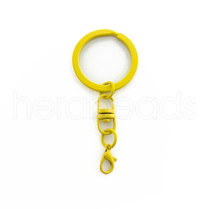 Spray Painted Iron Keychain Swivel Clasps FIND-WH0111-355E-1