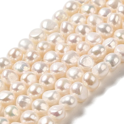 Natural Cultured Freshwater Pearl Beads Strands PEAR-E017-06-1