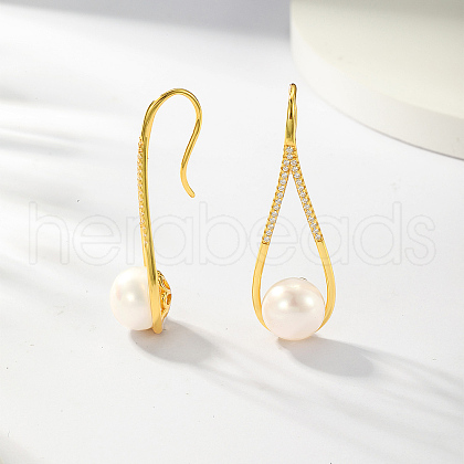 Elegant S925 Sterling Silver Clear Cubic Zirconia Teardrop Dangle Earrings EO1627-1