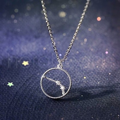 Alloy Crystal Rhinestone Ring with Constellation Pendant Necklaces FS-WG797BF-03-1