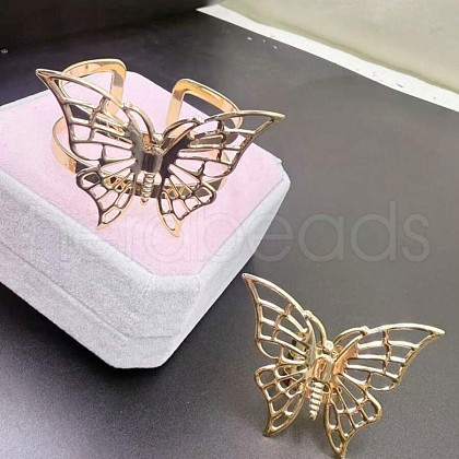 Hollow Butterfly Alloy Cuff Bangle & Cuff Rings Sets FS-WGDEE03-01-1