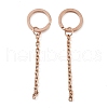 Ion Plating(IP) 304 Stainless Steel Split Key Ring Clasps X1-STAS-L226-009A-RG-1