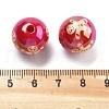 Christmas Theme UV Plating Acrylic Beads OACR-M022-08A-3