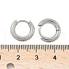 Tarnish Resistant 304 Stainless Steel Huggie Hoop Earrings X-EJEW-F111B-13mm-P-3