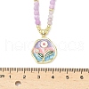 Natural Amethyst Pendant Necklaces for Women NJEW-G165-01C-G-5