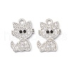 Brass Micro Pave Cubic Zirconia Pendants ZIRC-P100-03P-2