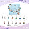 12Pcs 12 Colors Resin Figure of Fish Scale Charms Locking Stitch Markers HJEW-PH01506-3