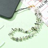 Natural Rutilated Quartz Chip & CCB Plastic Round Beaded Mobile Straps HJEW-FZ00006-2