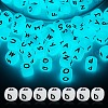 20Pcs Luminous Cube Letter Silicone Beads 12x12x12mm Square Dice Alphabet Beads with 2mm Hole Spacer Loose Letter Beads for Bracelet Necklace Jewelry Making JX437D-1