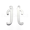 Tarnish Resistant 304 Stainless Steel Letter Pendants STAS-F039-01J-P-2