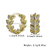 Elegant S925 Sterling Silver Leaf Hoop Earrings SK9972-1-2