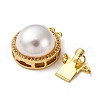 Brass Micro Pave Clear Cubic Zirconia Box Clasps KK-D378-13G-2