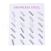 304 Stainless Steel Stud Earrings EJEW-H350-24P-3