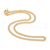 Brass Curb Chain Bracelets & Necklaces Jewelry Sets X-SJEW-JS01111-3
