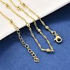3.5MM Brass Round Ball Singapore Chain Necklaces NJEW-M108-39G-4