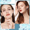 SOFPLATE 100Pcs Flat Round Stainless Steel Stud Earring Settings STAS-SP0001-61B-P-5