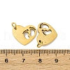 304 Stainless Steel Charms STAS-A117-02A-G-3