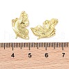 Brass with Cubic Zirconia Stud Earrings Findings KK-B087-09G-3