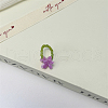 Flower Acrylic with Glass Seed Beaded Finger Rings for Women FS-WG5CC16-01-2
