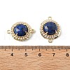 Dyed Natural Lapis Lazuli Faceted Connector Charms G-H323-03G-07-3