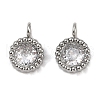304 Stainless Steel Micro Pave Cubic Zirconia Charms STAS-K302-01D-P-1