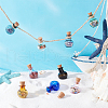 DELORIGIN 9Pcs 9 Colors Round Glass Cork Bottles Ornament AJEW-DR0001-03-4