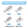 GOMAKERER 2000Pcs 4 Styles Glass Twisted Bugle Beads SEED-GO0001-09C-2