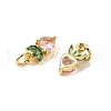 Brass Micro Pave Cubic Zirconia Charms ZIRC-H119-06G-02-2
