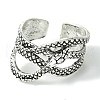Snake Alloy Open Cuff Rings RJEW-K275-61AS-2