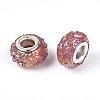 Opaque Resin European Beads RESI-T057-29G-2