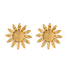 Stainless Steel Sunflower Stud Earrings OC1257-5