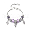 Alloy European Beads Charm Bracelets BJEW-F495-17P-2