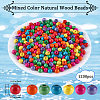 Gorgecraft 1200Pcs Dyed Natural Wood Beads WOOD-GF0002-13C-2